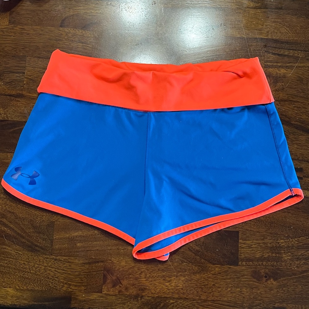 Under Armour Orange and Blue Workout/Running Shorts